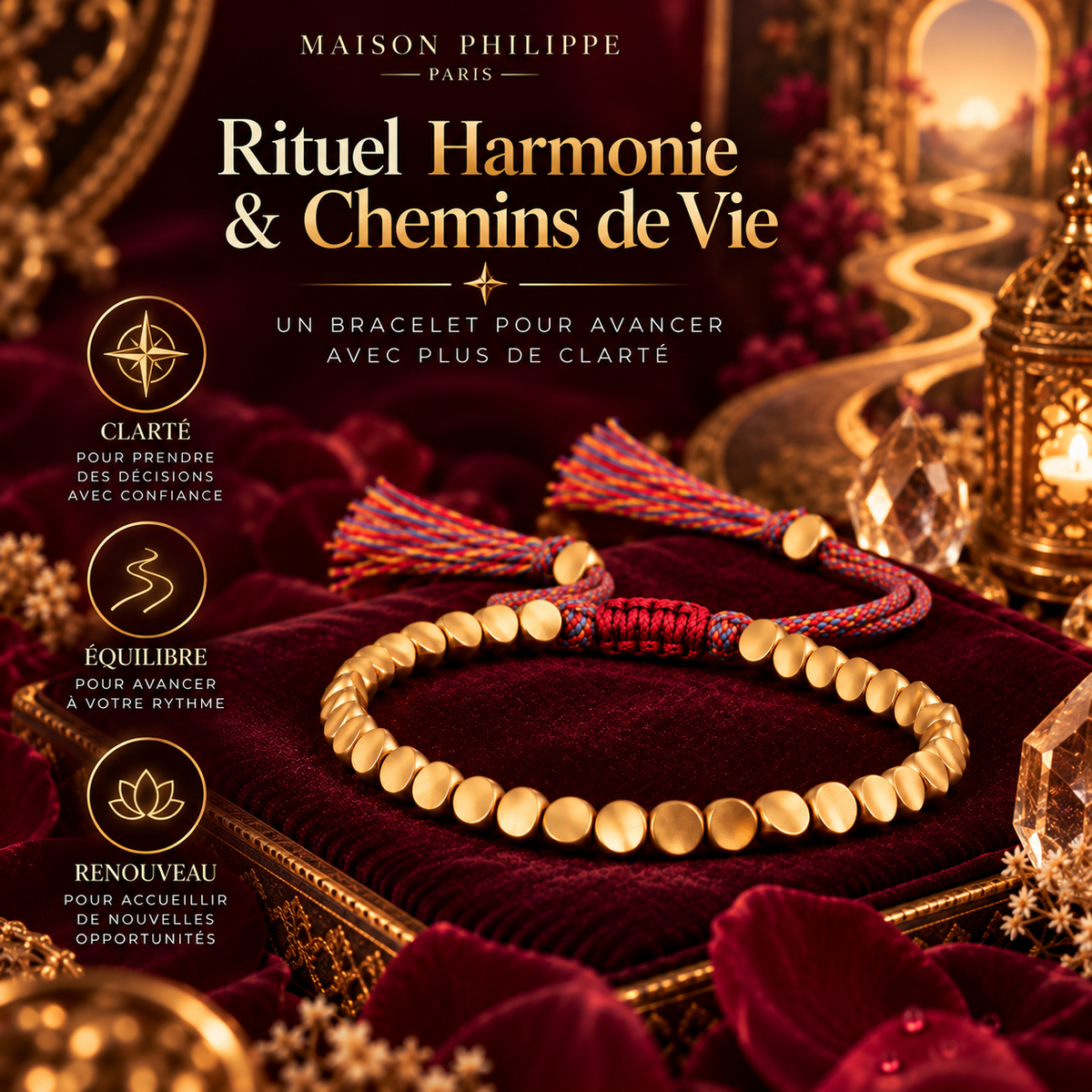 Bracelet Rituel Puissant™ – Amour, Protection, Chance & Réussite | Maison Philippe
