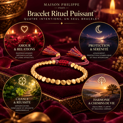 Bracelet Rituel Puissant™ – Amour, Protection, Chance & Réussite | Maison Philippe